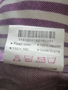 تجریه خرید حوله حمام ابراهیمی یزد مدل لنوکو شمیم سایز 100x180 سانتی متر