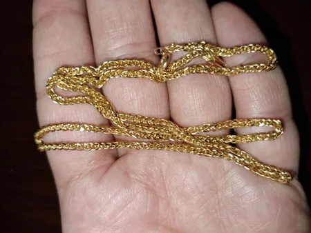 زنجیر طلا 18 عیار زنانه طلای مستجابی مدل میرو کد M45 به همراه 50 سوت هدیه طلا