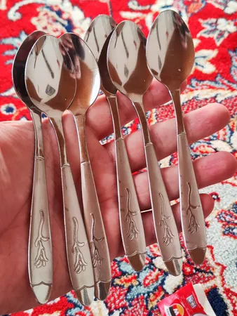 قاشق مربا خوری مدل Rose بسته 6 عددی