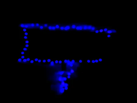 ریسه ال ای دی مدل سوزنی طرح پر طول 10 متری