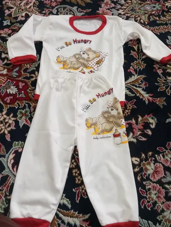ست تی شرت و شلوار نوزادی مدل خرس کد 3822