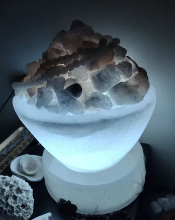 آباژور سنگ نمک طب سنگ طرح کاسه کد TA-50106