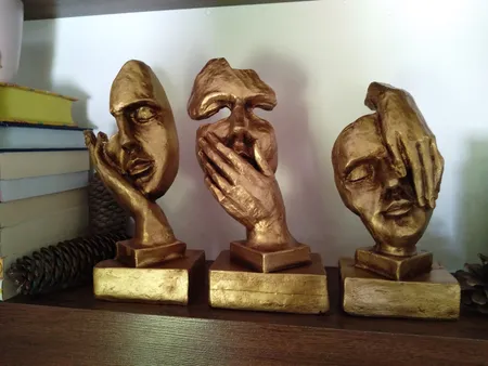 مجسمه رخ متفکر کد MR260 مجموعه 3 عددی