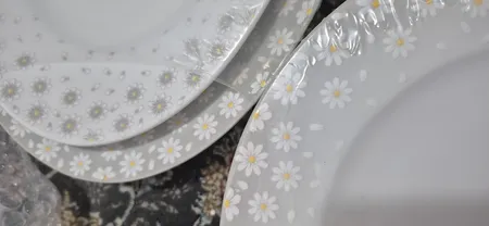 سرویس غذاخوری 28 پارچه چینی زرین ایران مدل ایتالیا اف کامومیلا درجه عالی