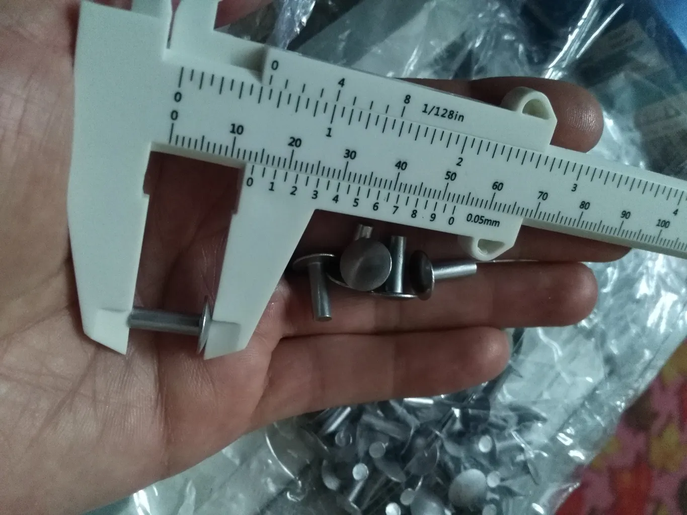 پرچ دستگیره قابلمه و تابه مدل فلزی بسته 50 عددی