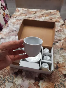 ست فنجان و نعلبکی 12 پارچه شرکت صنایع چینی تقدیس مدل RL60