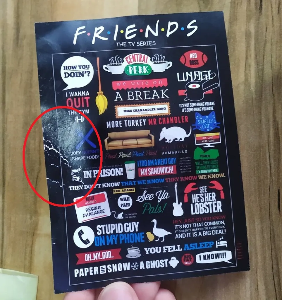 کارت پستال لولو مدل سریال فرندز کد 62