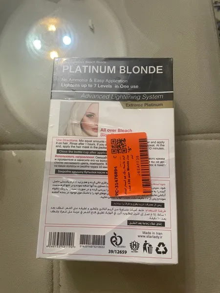 کرم پلاتینه رنگ مو استار لیدی مدل Blonde حجم 120 میلی لیتر
