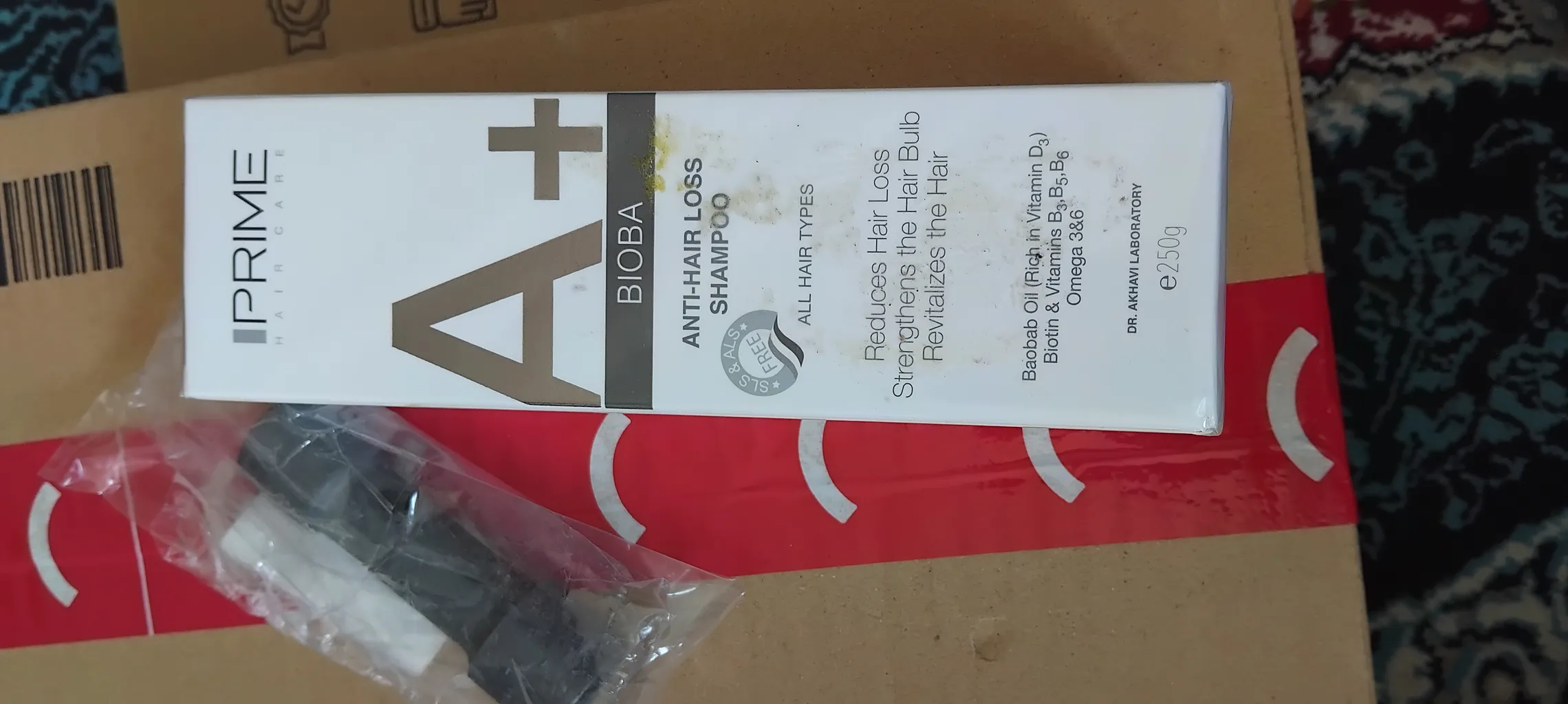 شامپو ضد ریزش و تقویت‌کننده پرایم مدل A+ Bioba حجم 250 میلی‌لیتر