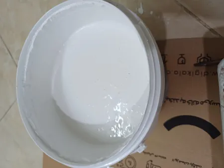 رنگ نیم پلاستیک سفید مات مرمرفام کد 203 وزن 4 کیلوگرم