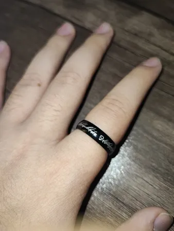 انگشتر مردانه برانت مدل ارباب حلقه ها ساده حکاکی لیزری