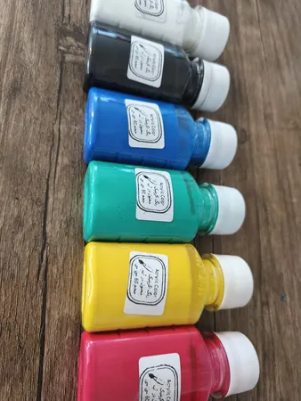 رنگ اکریلیک کد 2 حجم ۶۰ میلی لیتر بسته 6 عددی