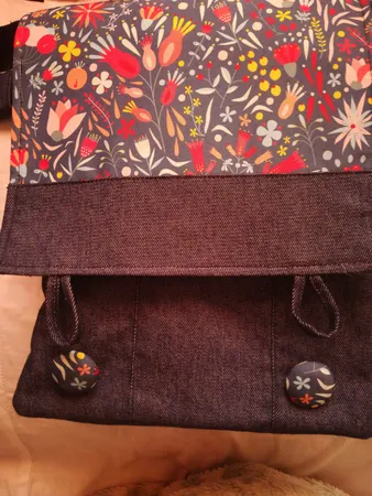 کیف دوشی دخترانه گالری چی چاپ طرح گل کد 65713