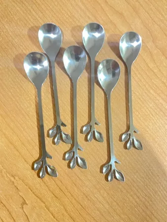 قاشق چای خوری مدل برگ کد 502 بسته 6 عددی