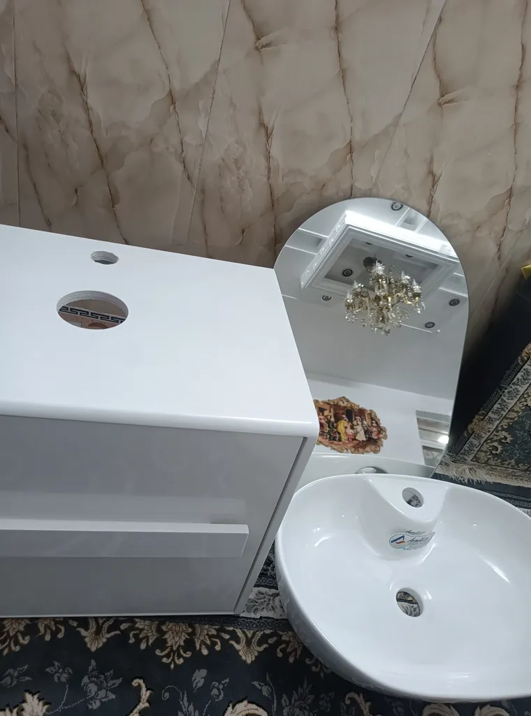 ست کابینت روشویی آزالیا مدل ellipse11 به همراه آینه