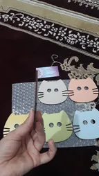 زیر لیوانی مدل گربه مهربون کد 8 مجموعه 6 عددی