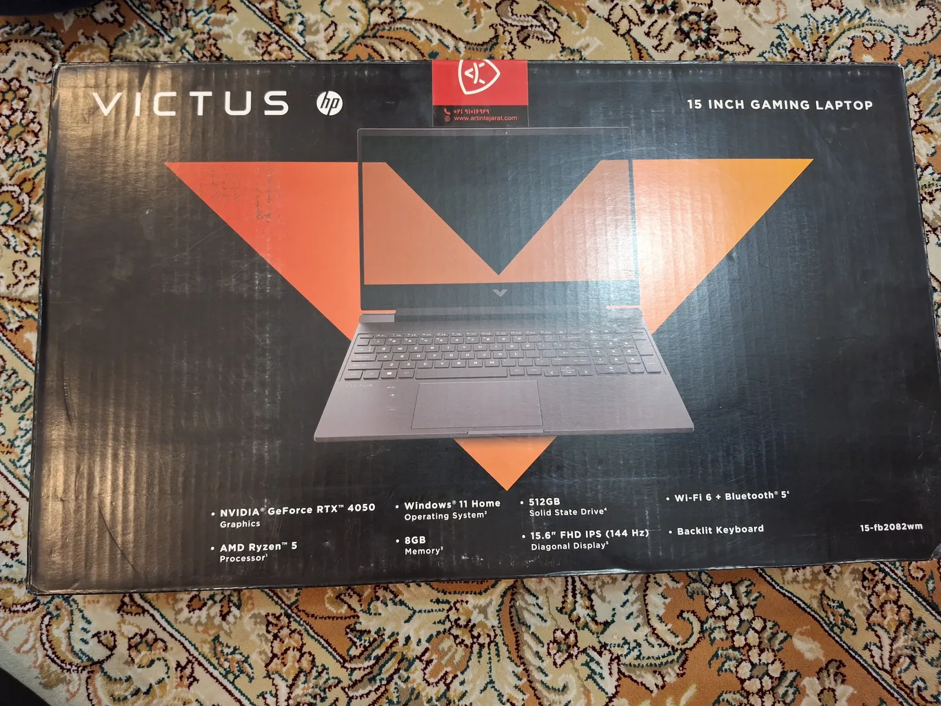 لپ تاپ 15.6 اینچی اچ‌ پی مدل Victus 15 Gaming FB2082wm-R5 8645HS-16GB DDR5-1TB SSD-RTX4050-FHD-W