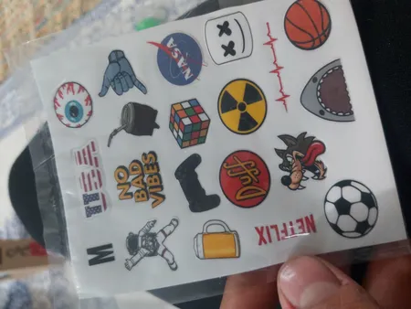 استیکر لپ تاپ طرح no bad vibe مجموعه 20 عددی