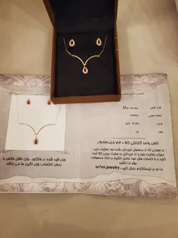 نیم ست طلا 18 عیار زنانه جواهری سون مدل 2466