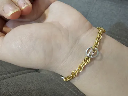 دستبند طلا 18 عیار زنانه طلای مستجابی مدل اسپادانا کد 6757