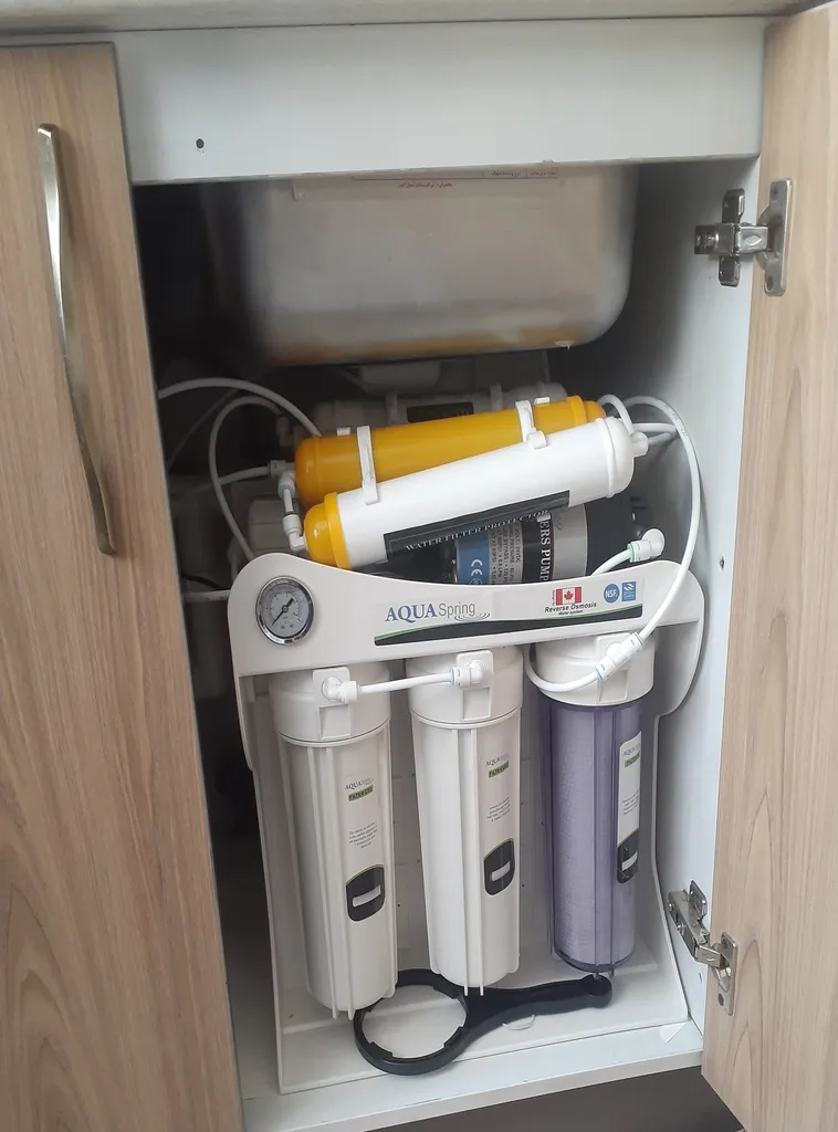 دستگاه تصفیه کننده آب آکوآ اسپرینگ مدل UF - SF4800 به همراه فیلتر مجموعه 5 عددی