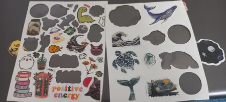 استیکر لب تاپ طرح positive energy مجموعه 37 عددی