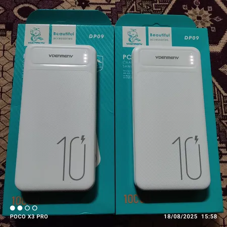 پاوربانک 10 وات وی دنمن وی مدل dp 09 ظرفیت 10000 میلی آمپر ساعت