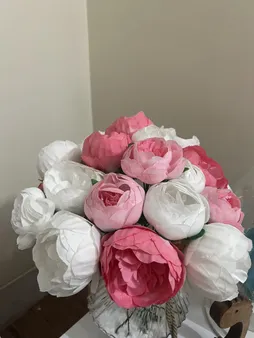 گل مصنوعی مدل دسته گل پیونی PIYONI11