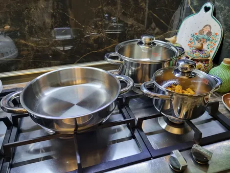 قابلمه پارس استیل مدل کف سه لایه کد 200 سایز 20