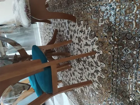 فرش ماشینی قالی ستاره طلایی ملت مدل نایین زمینه کرم