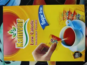 تجریه خرید پودر شیرین کننده بدون قند کم کالری کامور بسته 50 عددی
