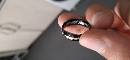 انگشتر مردانه برانت مدل ارباب حلقه ها ساده حکاکی لیزری