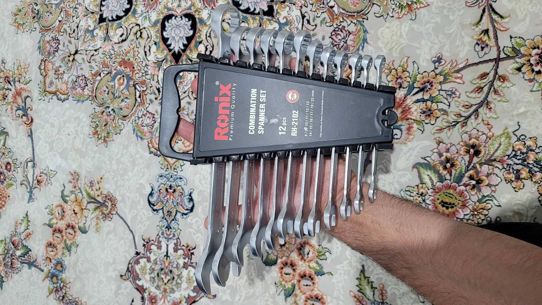 مجموعه 12 عددی آچار یک سر تخت یک سر رینگی رونیکس مدل RH-2102 مجموعه 12 عددی آچار یک سر تخت یک سر رینگی رونیکس مدل RH-2102