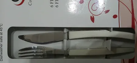 ست کارد و چنگال میوه خوری 12 پارچه سی اند اس مدل منحنی