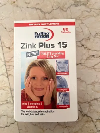 قرص زینک پلاس یوروویتال 15 میلی گرم بسته 60 عددی