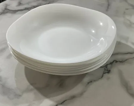 بشقاب خورشت خوری مدل گود طرح مربع بسته 6 عددی