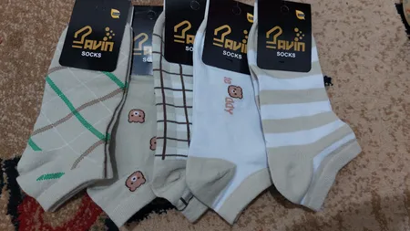 جوراب زنانه مدل خرسی مجموعه 5 عددی