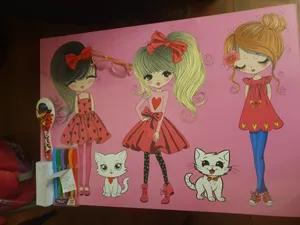 تجریه خرید میز تحریر کودک میزیمو طرح دختر چکمه پوش کد 3264