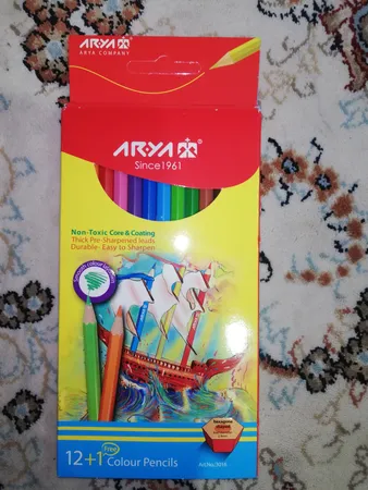 مداد رنگی 12 +1 رنگ آریا مدل 3016