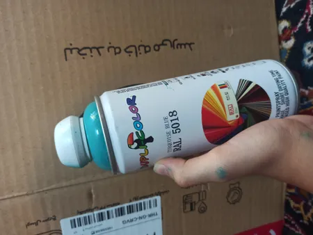 اسپری رنگ آبی فیروزه ای دوپلی کالر مدل RAL 5018 حجم 400 میلی لیتر