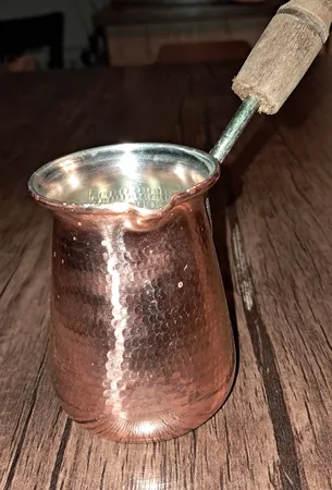 قهوه جوش مدل مسی دسته چوب کد 1303