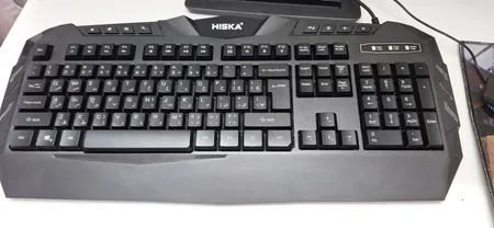 کیبورد گیمینگ هیسکا مدل HX-KEG400 RGB، سوییچ ممبران، Full-Size نورپردازی RGB