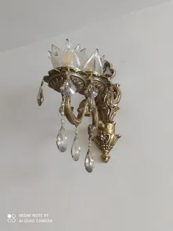 چراغ دیواری دو شعله چشمه نور کد S3559.1+1-A