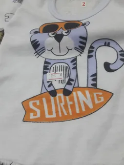 ست تی شرت و شلوار نوزادی طرح ماهی