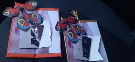 طلا گرمی 18 عیار قیراط طرح پروانه کد G00111