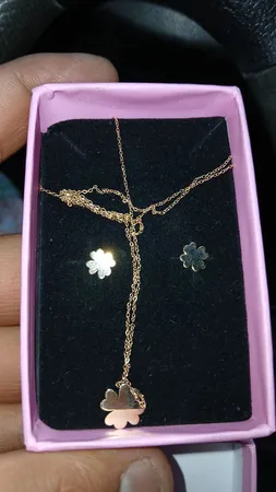 نیم ست طلا 18 عیار زنانه کد 816