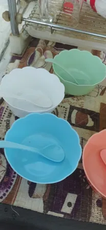 کاسه مدل شنتیا مجموعه 6 عددی به همراه قاشق