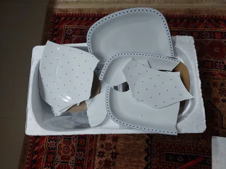 سرویس غذاخوری 27 پارچه چینی زرین ایران مدل کواترو ورنیکا درجه یک