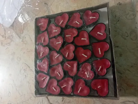 شمع وارمر طرح قلب بسته 50 عددی