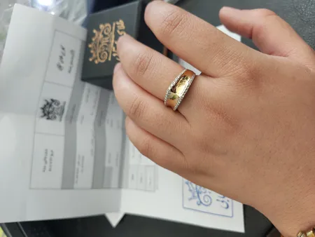 انگشتر طلا 18 عیار زنانه طلای مستجابی مدل  آوا کد 67037